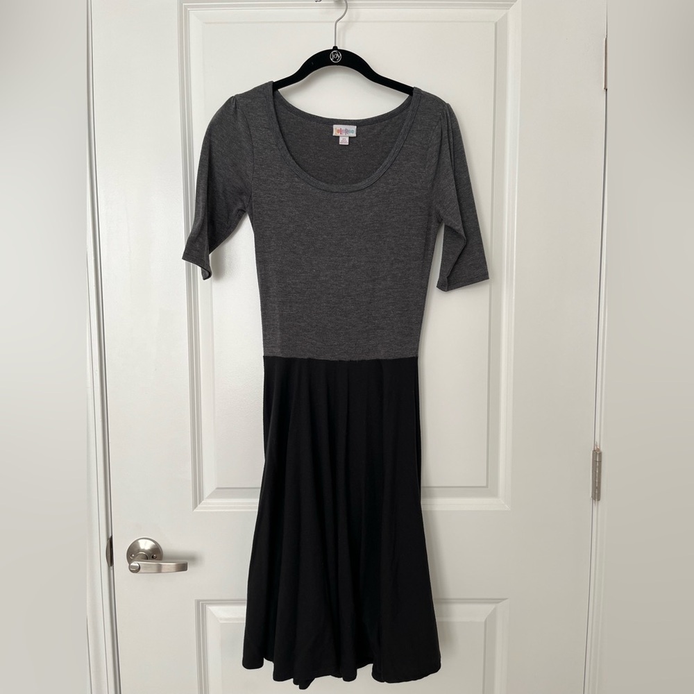 Charcoal and Black LuLaRoe Nicole dress